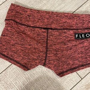 FLEO pink/black workout shorts